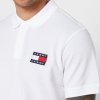 Polówka polo Tommy Jeans męska biała Slim Fit bawełniana